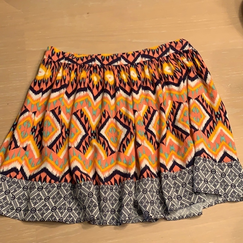 Xhiliration L/G Aztec colorful skirt - pretty!!!